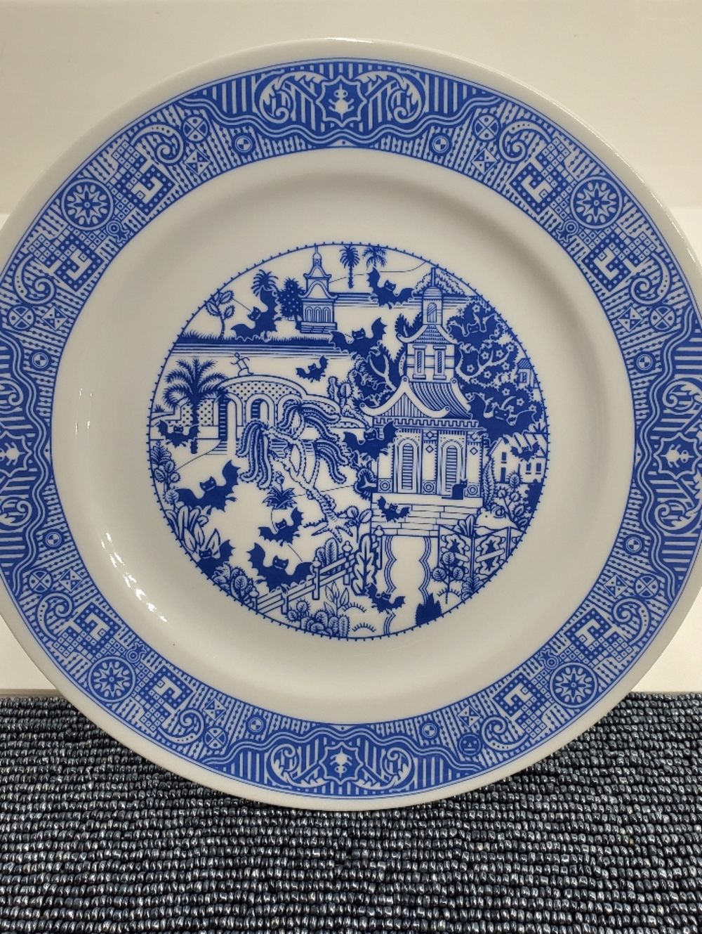 Calamityware "Now What? Series" Porcelain Salad Plate "BAT BLIZZARD" 2019 New
